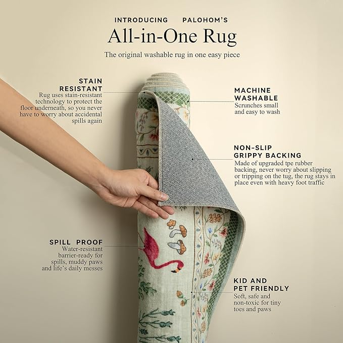 Machine Washable Kitchen Runner Rugs: 2'6"x8' Hallway Runner Non Slip Low Pile Stain Resistant Soft Carpet Runner Rugs for Bedroom Hallway Indoor Entryway Kitchen Laundry Room Beside Farmhouse