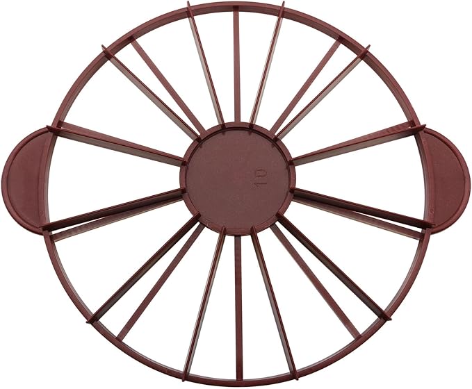 Cake Portion Cutter, Double Sided Cake Portion Marker, Round Cake Slicer, 10 or 12 Pieces, Brown 26.8 cm /10.6 In Diameter