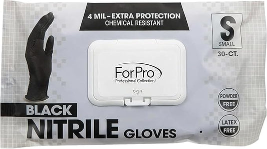 ForPro Disposable Nitrile Gloves, Chemical Resistant, Powder-Free, Latex-Free, Non-Sterile, Food Safe, 4 Mil