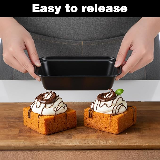 Meyeyaia 24 Pcs Mini Loaf Pans for Baking Bread,Non Stick Small Loaf Pans Banana Bread Tins,6.1 x 3.35 x 1.77 Inches Nonstick Tiny Meatloaf Pan Carbon Steel for Oven and Baking