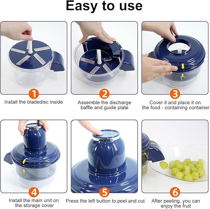 Electric Garlic Peeling Machine,Automatic Garlic Peeler for Grapes Cherry Skin Remover Small Fruits,Rechargeable & Portable Peeling Device for Home & Commercial Kitchen