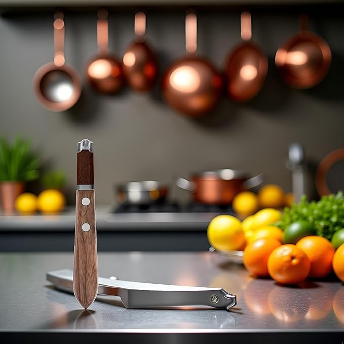 Brown Channel Knife, Lemon Peeler Zester Tool, Wood & Stainless Steel Peeler, Ultra Sharp Lemon Rind Twist Peeler Tool, Kitchen Tool for Lemon Orange Citrus Fruit Grater Graters, Peelers Slicers