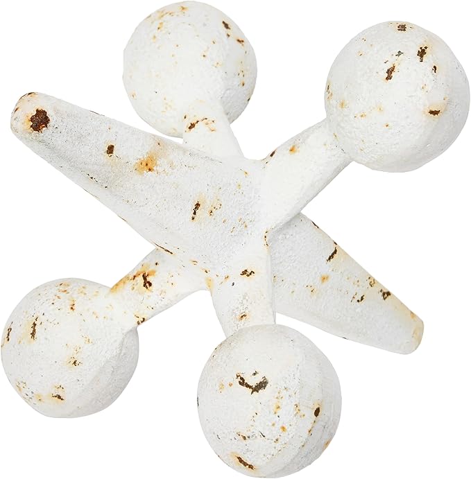 Creative Co-Op Cast Iron Jack Accent, Cream