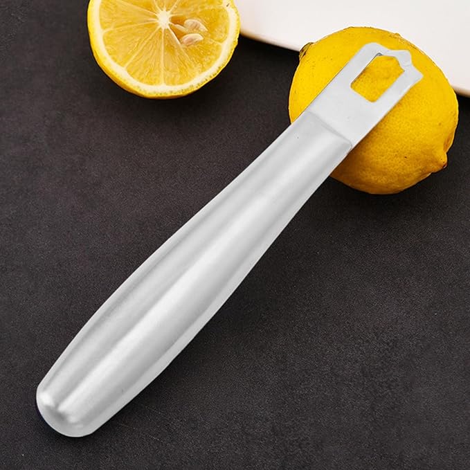 Stainless Steel Citrus Lemon Peeler Zester Tool,Multipurpose Lemon Zester Fruit Peeler,Garnish for Cocktail Mixers,Multifunctional Kitchen Gadget,Professional Grade Bar Accessory