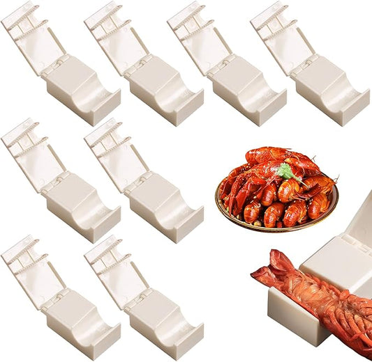 8 Pcs Crawfish Peeler Portable General Purpose Crawfish Peeler Tool,Crayfish Quick Shelling Device Convenient and Easy to Clean,Suitable for Family Restaurants (White)