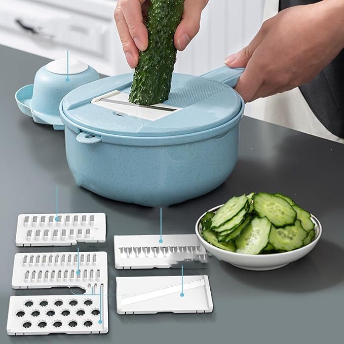 Kitchen multi-function shredded potato shredder household wiping scraper shredding shredding flower cut potato slices slicer