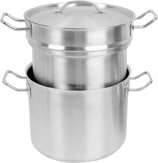 Thunder Group 20 quart 18/8 stainless steel double boiler (3 pcs set), comes in each
