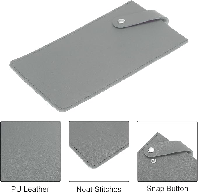 PATIKIL PU Leather Knife Meat Cleaver Sheath, Waterproof Chef Knife Guards Wide Knife Protector Cleaver Cover for Home Kitchen, Grey