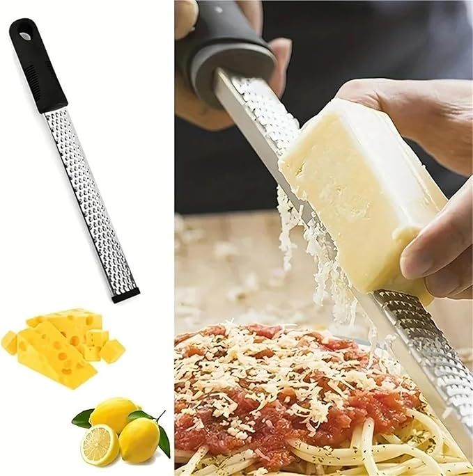 2pcs Professional Lemon Zester & Cheese Shredder Set | Grater With Non-Slip Grip For Garlic, Ginger, And More