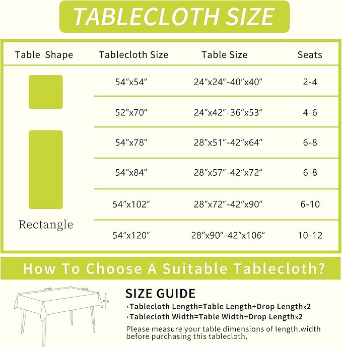 Rectangle Table Cloth,100% Waterproof Tablecloth Oil Proof Spill Proof Vinyl Table Cloth, Wipe Clean Plastic Table Cover for Dining, Camping, Indoor and Outdoor 54" x 120",Mulberry