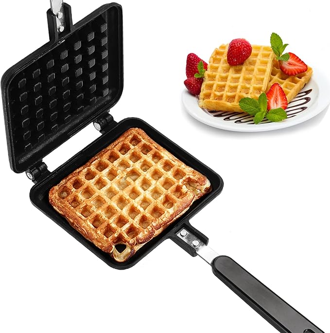 Dicunoy Pan Waffle Maker, Nonstick Belgian Waffle Skillet for Sandwiches