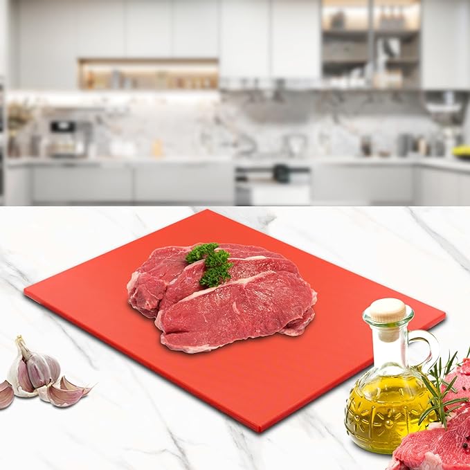 EASYROSE Plastic Cutting Board Set of 6, 24 x 18 x 1/2 Inch Commercial Grade Chopping Board Large Multi-Color Cutting Boards for Kitchen - Dishwasher Safe, NSF Certified