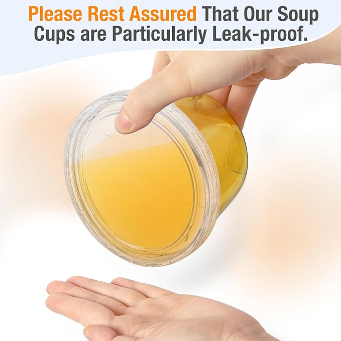 Reusable Freezer Storage Containers [UNIQUE INNOVATIVE DESIGN] 12 Pack-17 Oz Arrow Indicates Easy Opening and Closing of Lid Microwave and Dishwasher Safe,Soup Containers for Oats/Salad
