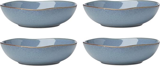Oneida 899209 Organic Shades Blue Pasta Bowls, Set Of 4, Service For 4