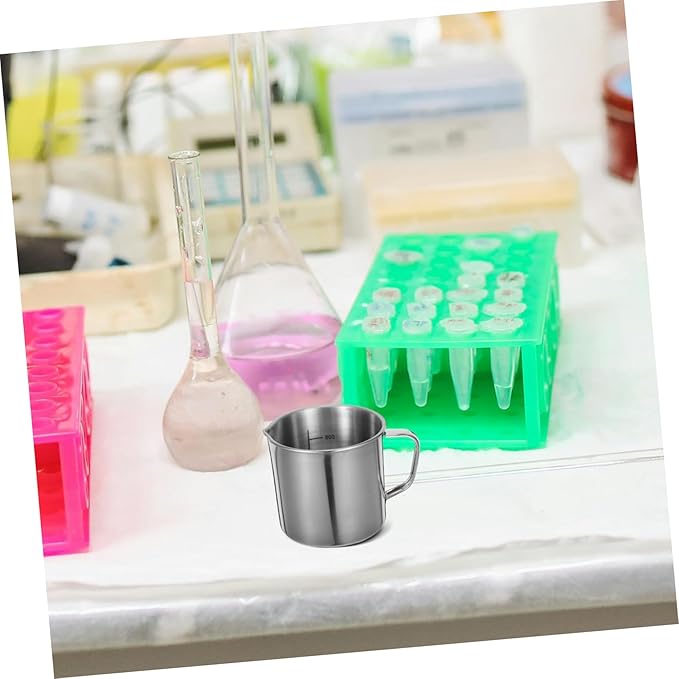 Homoyoyo 500ml Stainless Steel Measuring Cup Scale Lab Beaker for Chemistry Accurate Measuring Cups
