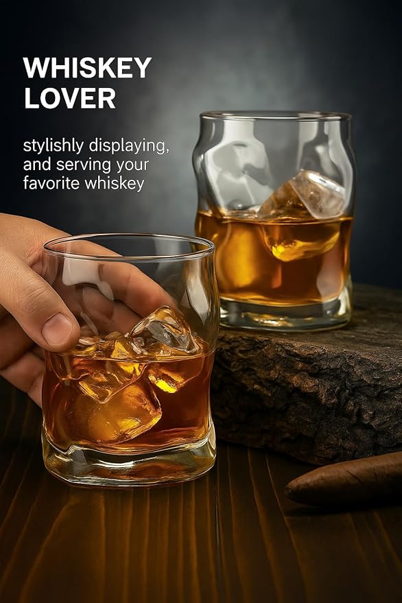 4 Pack Tumbler Iced Tea Glasses – 16 oz Clear Drinking Whiskey Glasses for Water, Juice, and Cocktails – Glass Cups for Everyday Use & Cocktail Parties – Dishwasher Safe