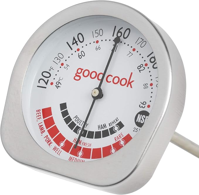 GoodCook Everyday Meat Thermometer with Bi-Directional Dial for Meat Type Doneness