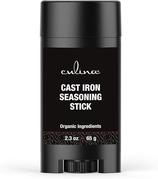 Culina Cast Iron Seasoning Stick | 100% Organic Ingredients | Best for Non-stick Cooking & Restoring | for Cast Iron Cookware, Skillets, Pans & Grills!…