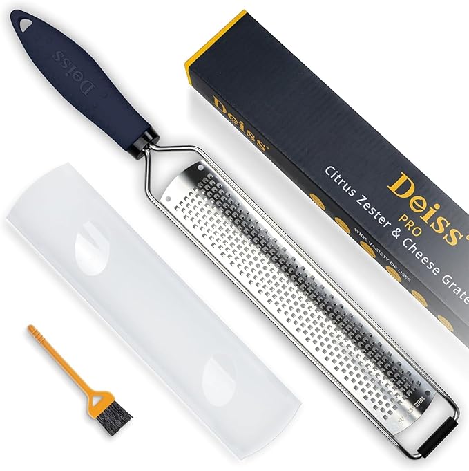 Deiss PRO Lemon Zester & Heavy Duty Cheese Grater and Deiss PRO Swivel Vegetable Peeler