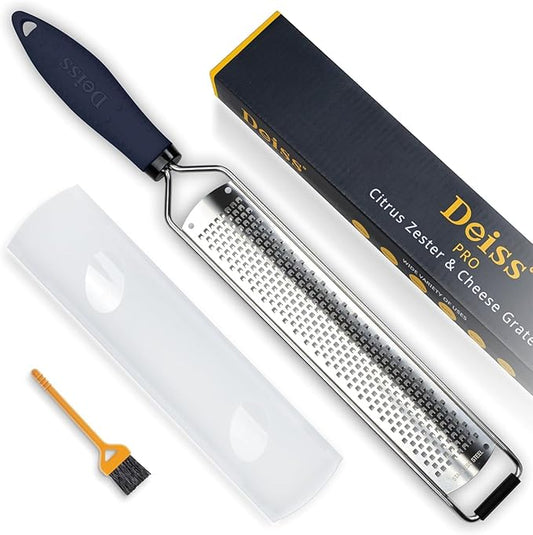 Deiss PRO Lemon Zester & Heavy Duty Cheese Grater and Deiss PRO Swivel Vegetable Peeler