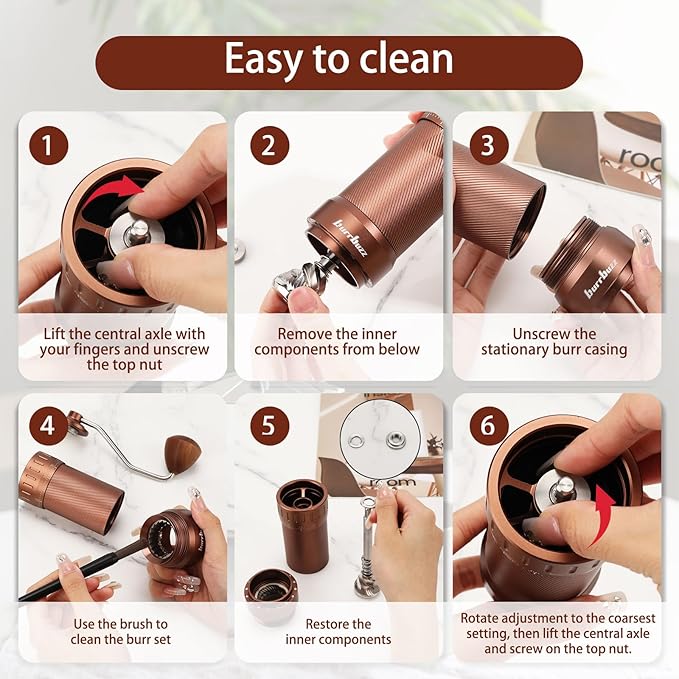 MB2 Manual Coffee Grinder with Carrying Case, Great for Travel, Camping & Storage Components, All-Round Grinder