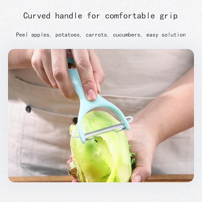 6 PCS Vegetable Peeler Set with Sharp Blade，Vegetable Peelers for Kitchen，Small Blade Glass, Peelers for Kitchen，Y Peeler for Apple Veggie Potatoes Fruits Carrot (Pink/Blue/Green)
