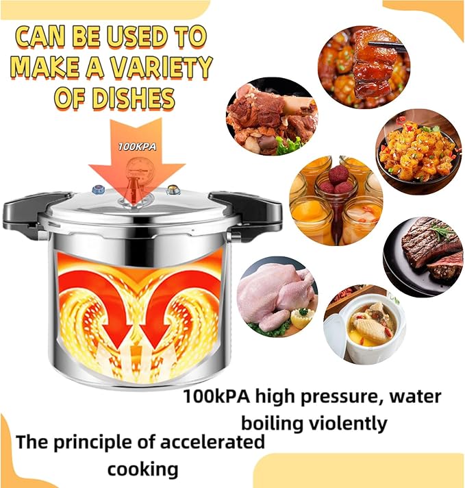 KILOGORGE 24 qt Pressure Canner,Canning Pressure Cooker with Gauge,14.5PSI,Large Capacity Aluminum Pressure Canners for Compatibility Gas and Induction Cooktops