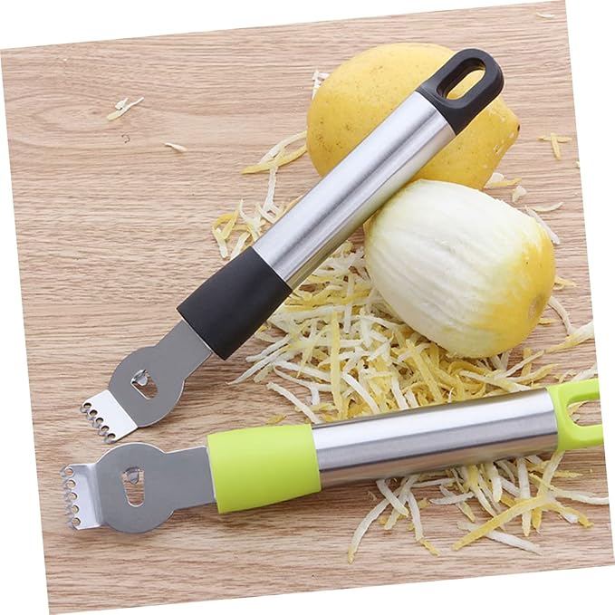 Stainless Steel Lemon Zester and Citrus Grater Hanging Versatile Peeler for Fruits Chocolate and Vegetables Random Easy to Clean and Design