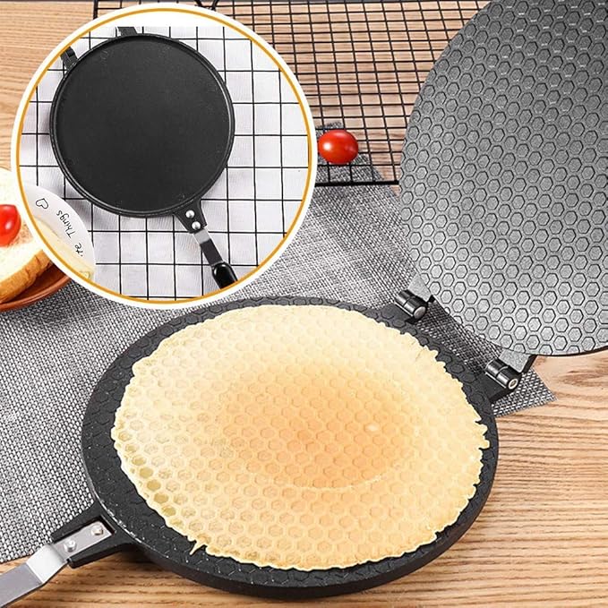 Waffle Maker Baking Pan Aluminum Alloy Gas Non-Stick Cake Griddle Egg Roll for Kitchen Cake Baking Tool