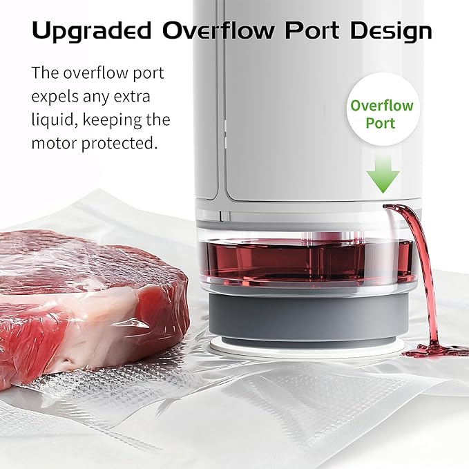 Compact Vacuum Sealer, Portable Handheld Food Sealer with 30 Reusable Bags, Mini Rechargeable Vacuum Sealing Machine to Preserve Food Freshness & Storage
