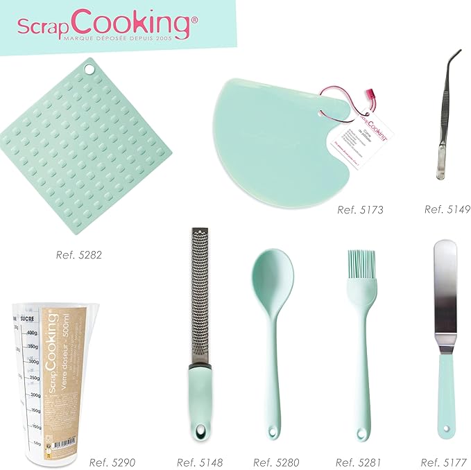 ScrapCooking 5148 Citrus Zester, Chocolate, Coconut, Cinnamon, Garlic, Ginger - Stainless Steel for Kitchen & Pastry - Lemon Zest, Orange