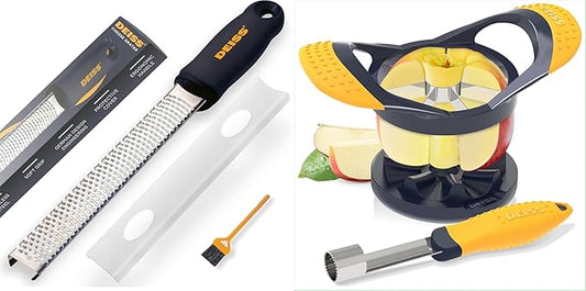 Deiss PRO Citrus Zester & Cheese Grater and Deiss PRO Apple Slicer & Apple Corer Tool