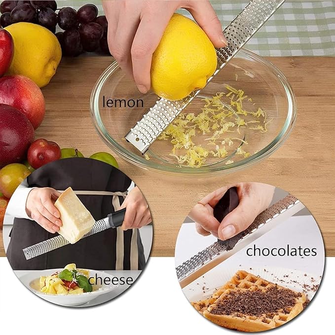 Jalapeno Pepper Corer, Lemon Zester Cheese Grater,Core Deseeder for Jalapenos, Chilis, Banana, Bell Peppers, Zucchini, Cucumber (1 Jalapeno Pepper Corer＋1 Lemon Citrus Zester Cheese Grater)