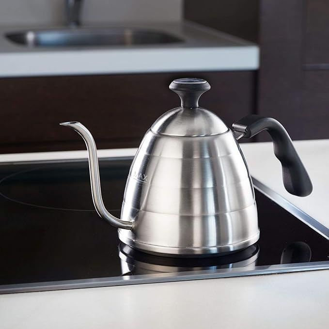 Westmark Brasilia Plus 24582260 Gooseneck Kettle with Thermometer Suitable for Induction Cookers 18/8 Stainless Steel