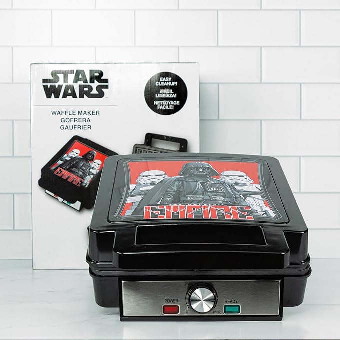 Uncanny Brands Star Wars Darth Vader Storm Trooper Deluxe Waffler - Star Wars Iconic Characters and Symbols on Your Waffles