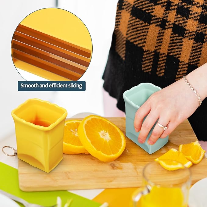3Pcs Cup Slicer with 3Pcs Gap Cleaning, Stainless Steel Egg Slicer Fruit Slicer Strawberry Banana Cutter Fruit and Vegetable Slice Fresh Platter Making