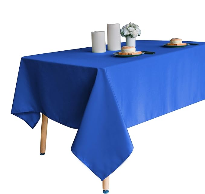 Obstal 210GSM Rectangle Table Cloth - Heavy Duty Water Resistance Microfiber Tablecloth, Decorative Fabric Table Cover for Outdoor and Indoor Use (Royal Blue,52x70 Inch)