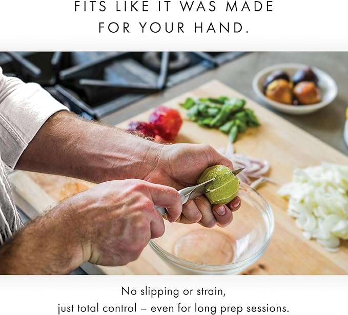 Misen 3.5" Paring Knife – Precision High-Carbon Stainless Steel Blade – Ergonomic Handle for Peeling, Trimming, and Slicing – Lightweight, Versatile Kitchen Tool for All Culinary Tasks - White