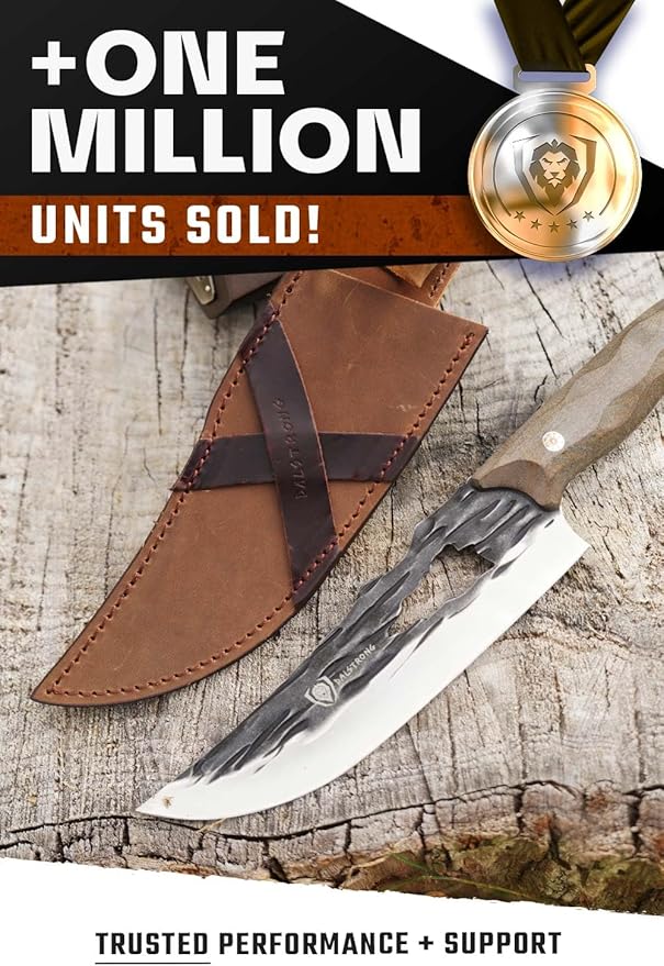 Dalstrong Chef Knife - 8 inch - Barbarian Series - Premium Swedish 14C28N High Carbon Stainless Steel - Black Brown Stabilized Wood Handle - Chef's Knife Kitchen - Sheath Included