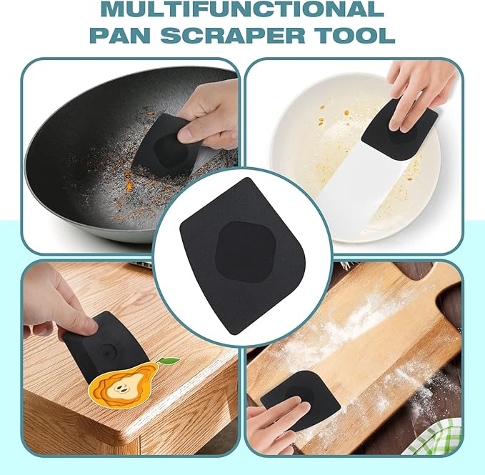 Purgreat Cast Iron Scrubber | Dish Scrub Brush | 316 Cleaner Chainmail Scrubber for Cast Iron Pan Skillet Cleaner - Dish Scouring Pad Dishwasher Safe Cleaning Kit, Grey 02