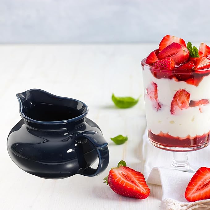 BESTOYARD Ceramic Milk Pot Sauce Boat with Handle 4.72X3.54X2.36In Multi-Function Gravy Boat for Home Kitchen Dining Easy Pour Sauce Cup