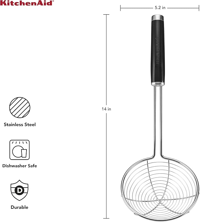 KitchenAid KE010OHOBA Classic Stainless Steel Asian Strainer