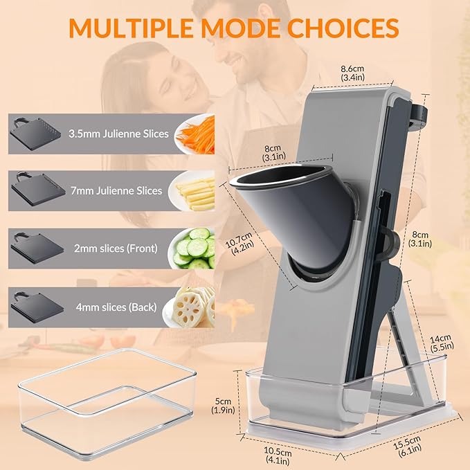 Upgrade safe mandoline slicer and chopper for kitchen,FEICO multifunctional vegetable cutter for vegetable veggie potato
