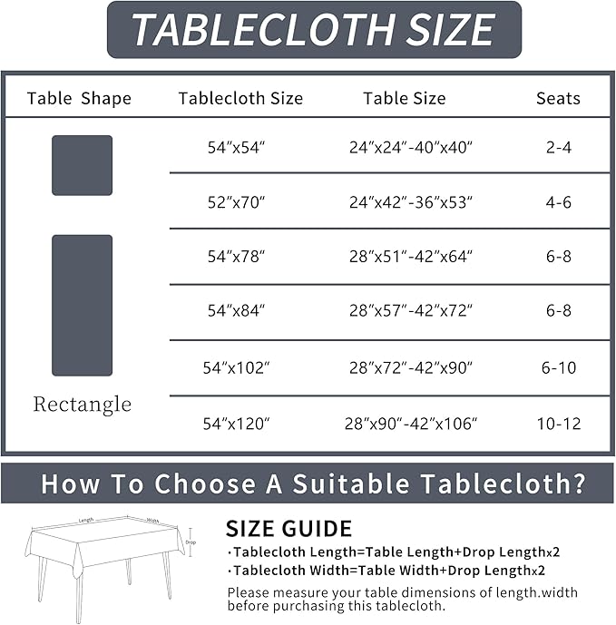 Rectangle Table Cloth,100% Waterproof Tablecloth Oil Proof Spill Proof Vinyl Table Cloth, Wipe Clean Plastic Table Cover for Dining, Camping, Indoor and Outdoor 52" x 70",Beige