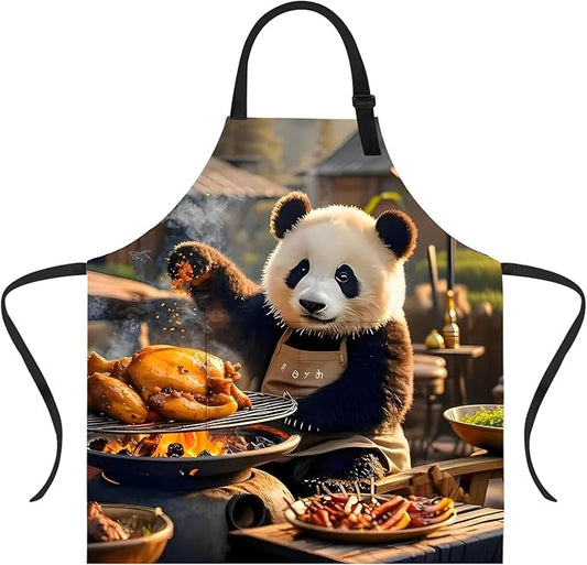 Funny Cat Apron with 2 Pockets Waterproof for Men Women Kitchen Garden Decor