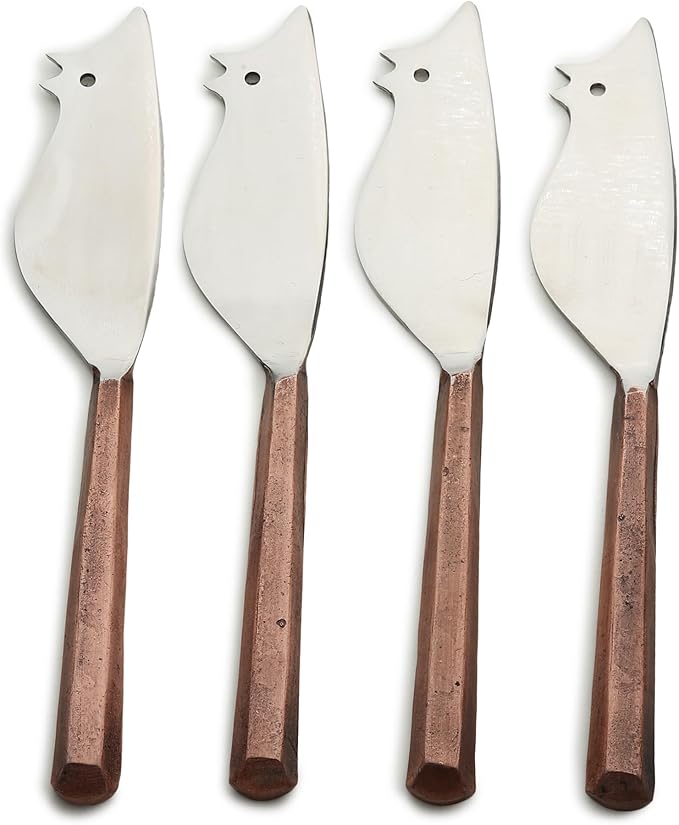 INOX artisans Plateau Ratoncito Cheese Spreader/Knife 4 Pc. Set