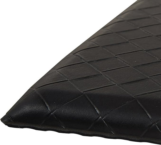 Amazon Basics Anti-Fatigue Standing Mat, Non-Slip, Comfort Mat for Home and Office, 20W x 36L x 0.6Th in, Geometric, Black, 5-Pack