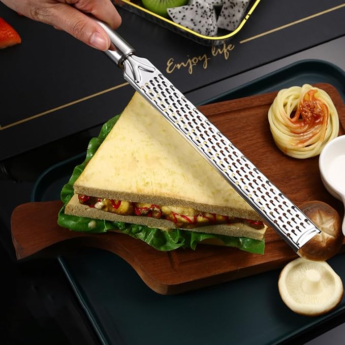 Stainless Steel Cheese Grater Lemon Zester With Handle For Vegetables Lemon Cheese Chocolates Fruit Kitchen Gadget Garlic Grater Tool
