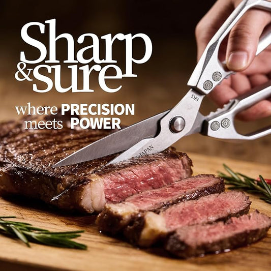 Kitchen Scissors Set, Japanese Heavy Duty Meat Scissors All Purpose for Food Steak Seafood Cutting Cooking, Pizza Herb Chicken Bones Poultry Shears, Gifts for Men Women
