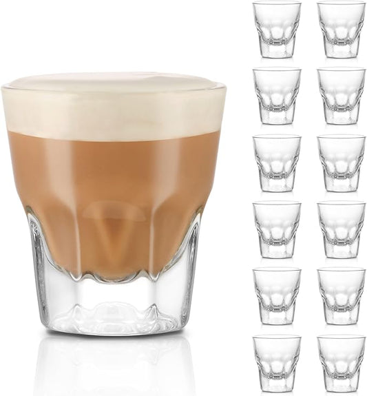 Libbey Gibraltar DuraTuff Cortado Glasses, 4.5-Ounce, Set of 12, Durable Restaurant-Quality Shot and Espresso Glassware, Dishwasher Safe